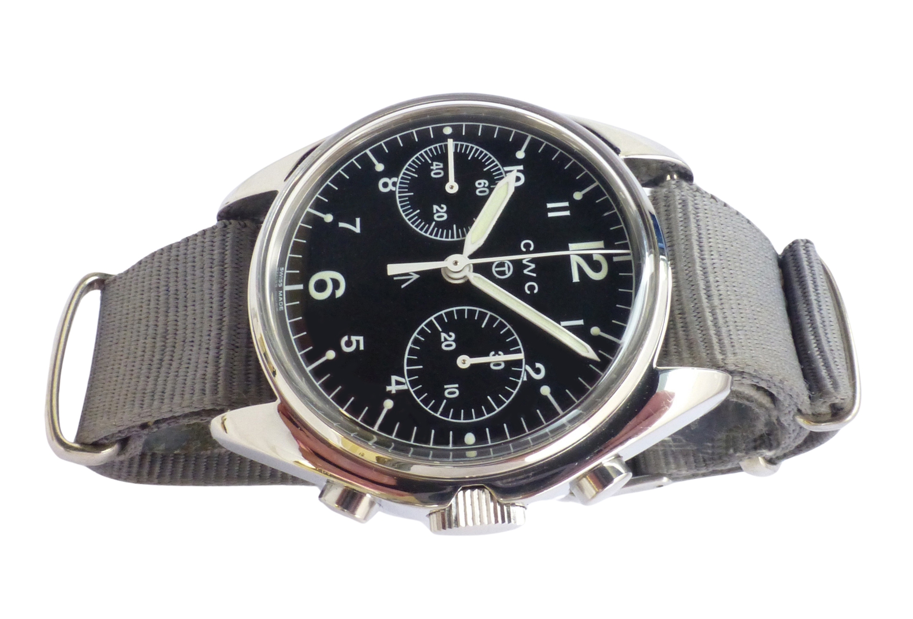 CWC Pilot Chronograph 1970s Reissue Ltd Edition Mechanical Watch NWW 2163